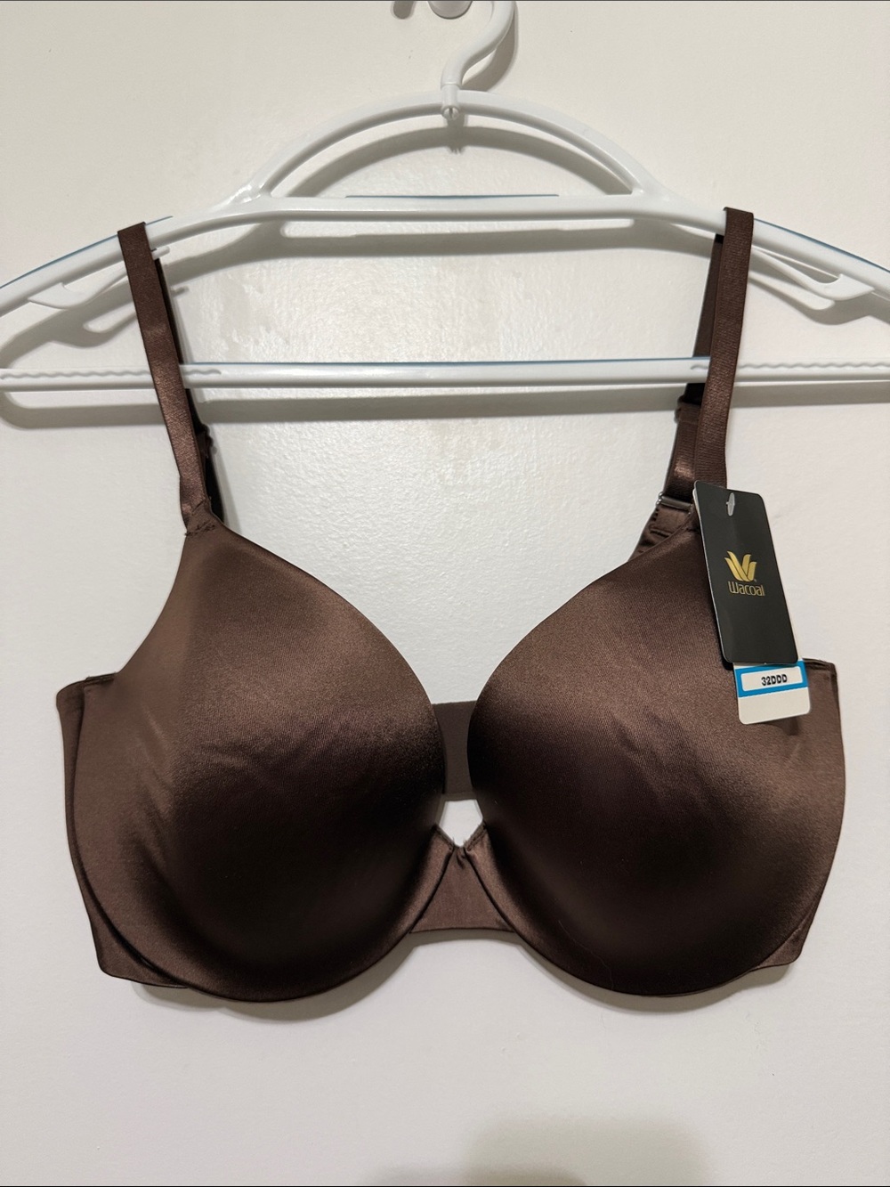Wacoal Satin Molded T-Shirt Bra - Chocolate Size 32DDD